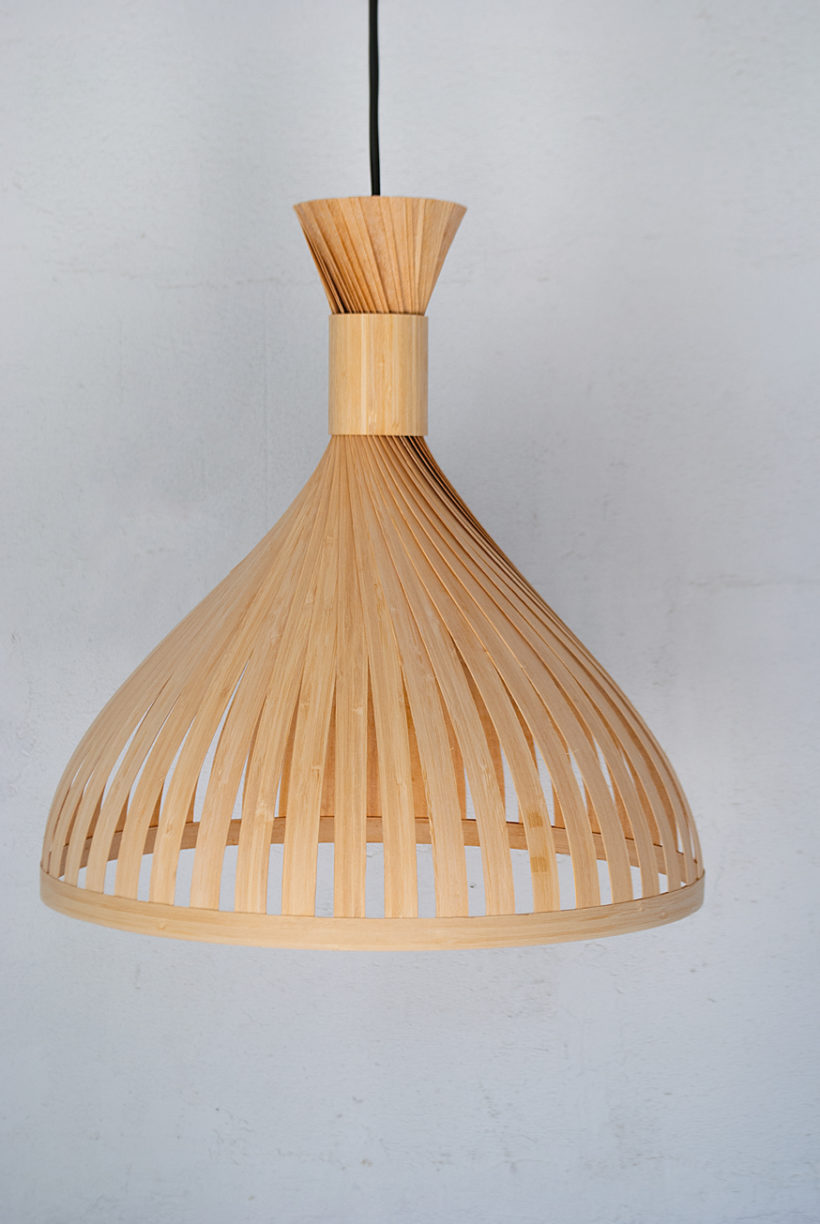 Handmade Wooden Ceiling Light - 'Tropical I'
