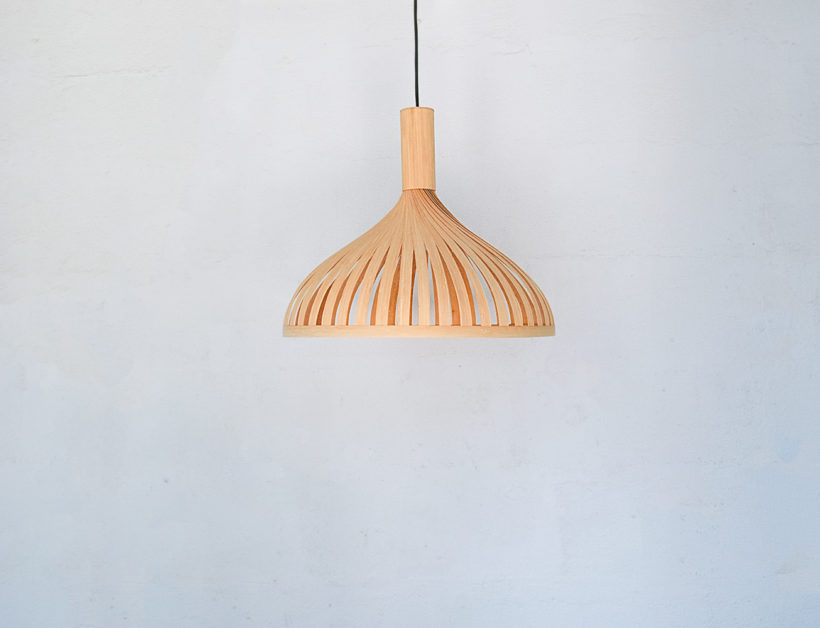 Handmade Wooden Ceiling Light - 'Tropical II'