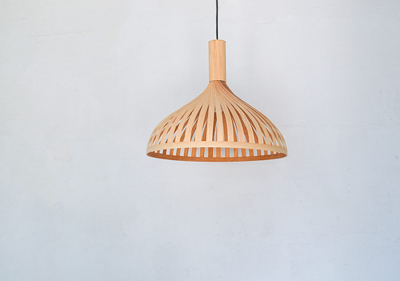 Handmade Wooden Ceiling Light - 'Tropical II'