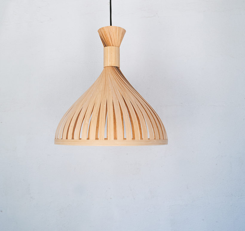 Handmade Wooden Ceiling Light - 'Tropical I'