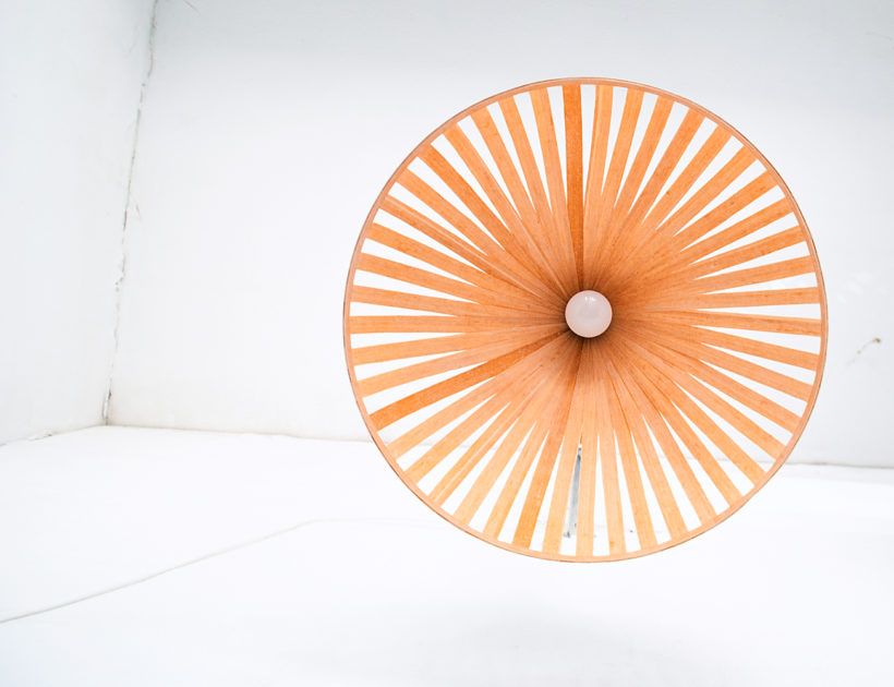 Handmade Wooden Ceiling Light - 'Tropical II'
