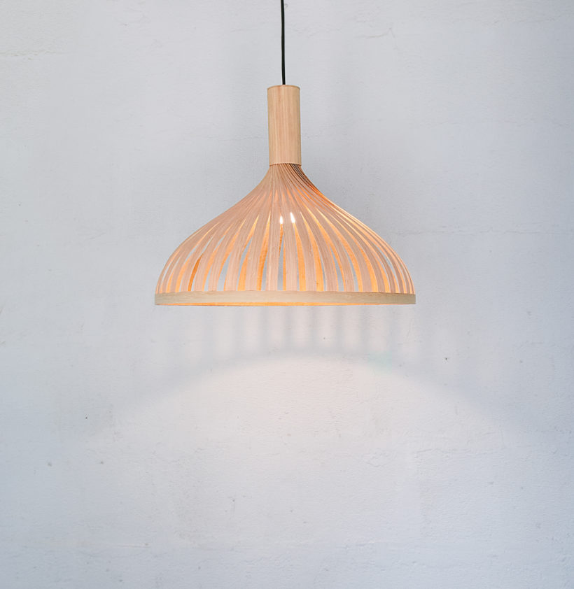 Handmade Wooden Ceiling Light - 'Tropical II'