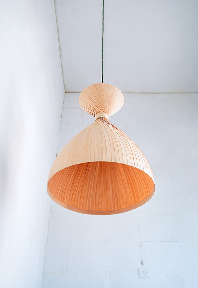 Χειροποίητο Ξύλινο Φωτιστικό Οροφής - 'Teepee Maple'