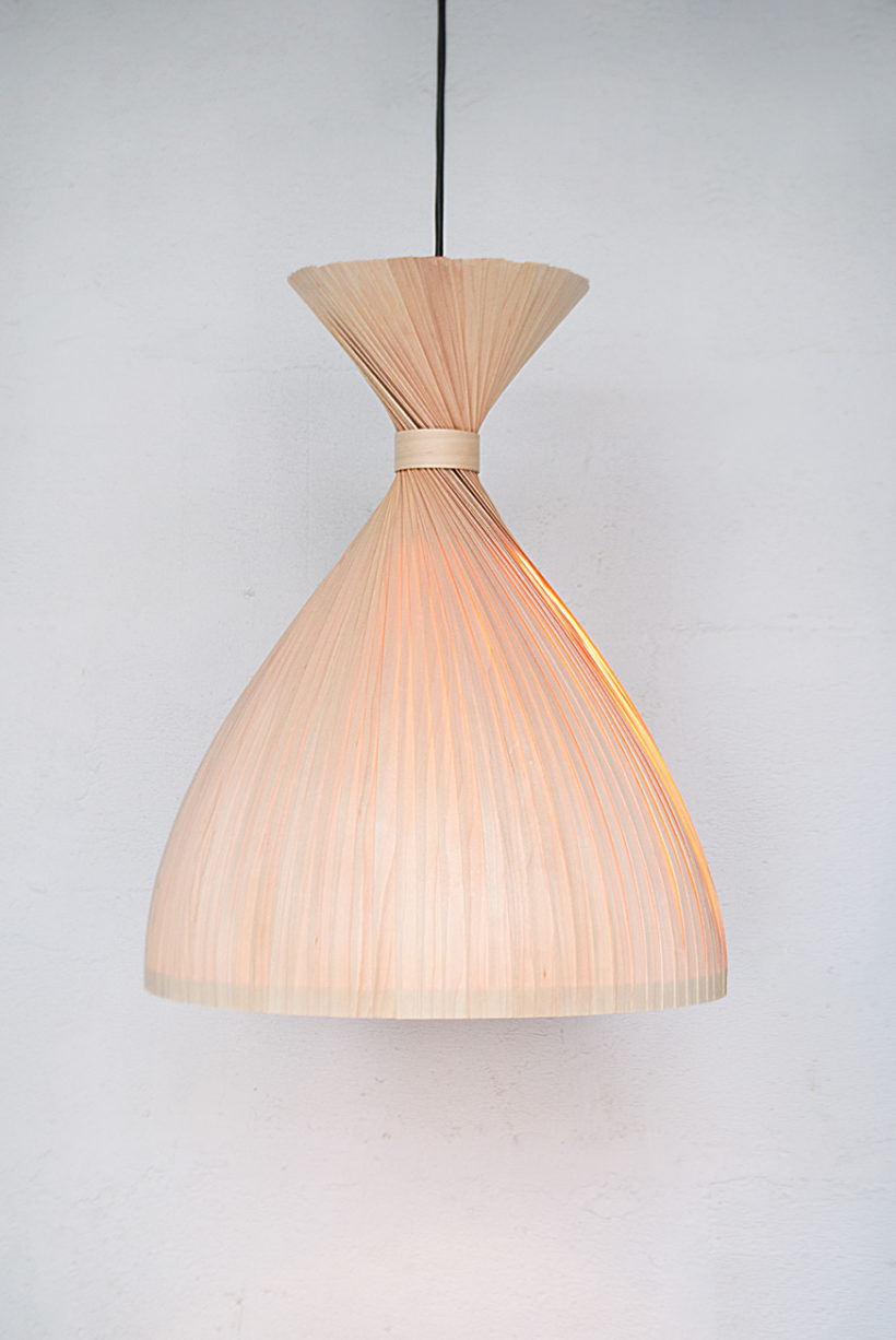 Χειροποίητο Ξύλινο Φωτιστικό Οροφής - 'Teepee Maple'