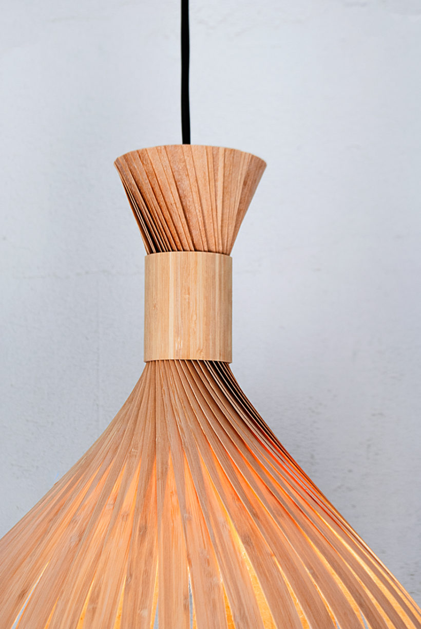 Handmade Wooden Ceiling Light - 'Tropical I'