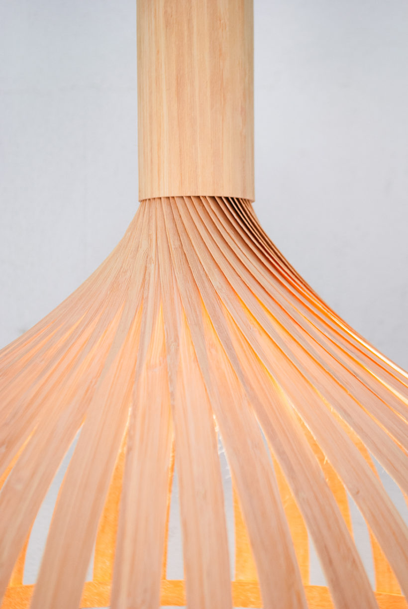 Handmade Wooden Ceiling Light - 'Tropical II'