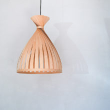 Handmade Wooden Ceiling Light - 'X Teepee Maple'