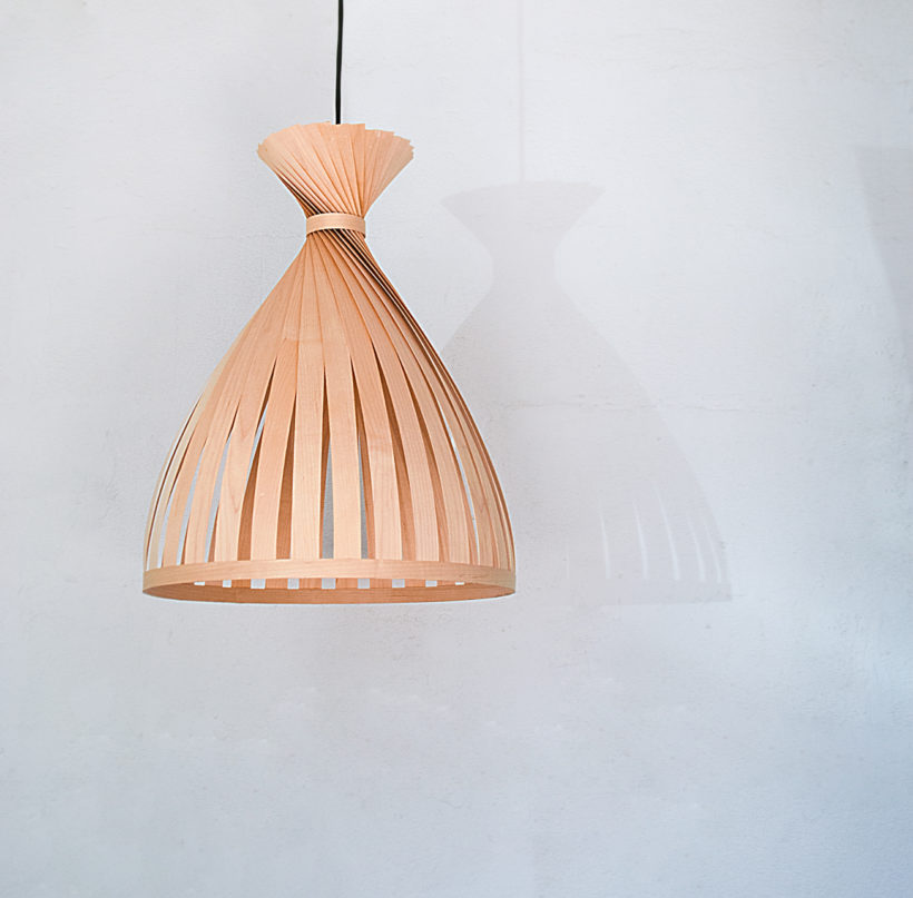 Χειροποίητο Ξύλινο Φωτιστικό Οροφής - 'X Teepee Maple'