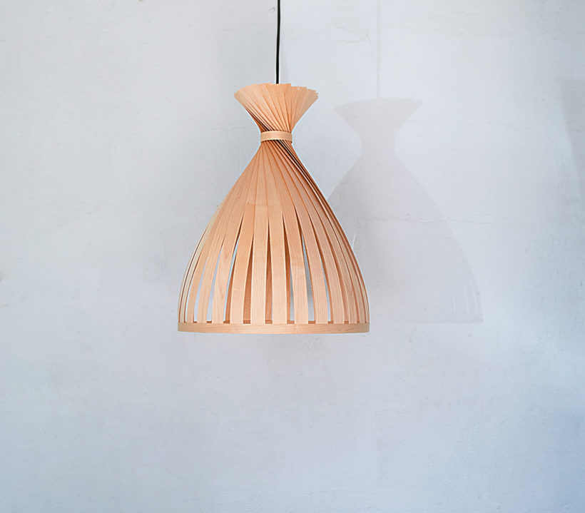 Χειροποίητο Ξύλινο Φωτιστικό Οροφής - 'X Teepee Maple'