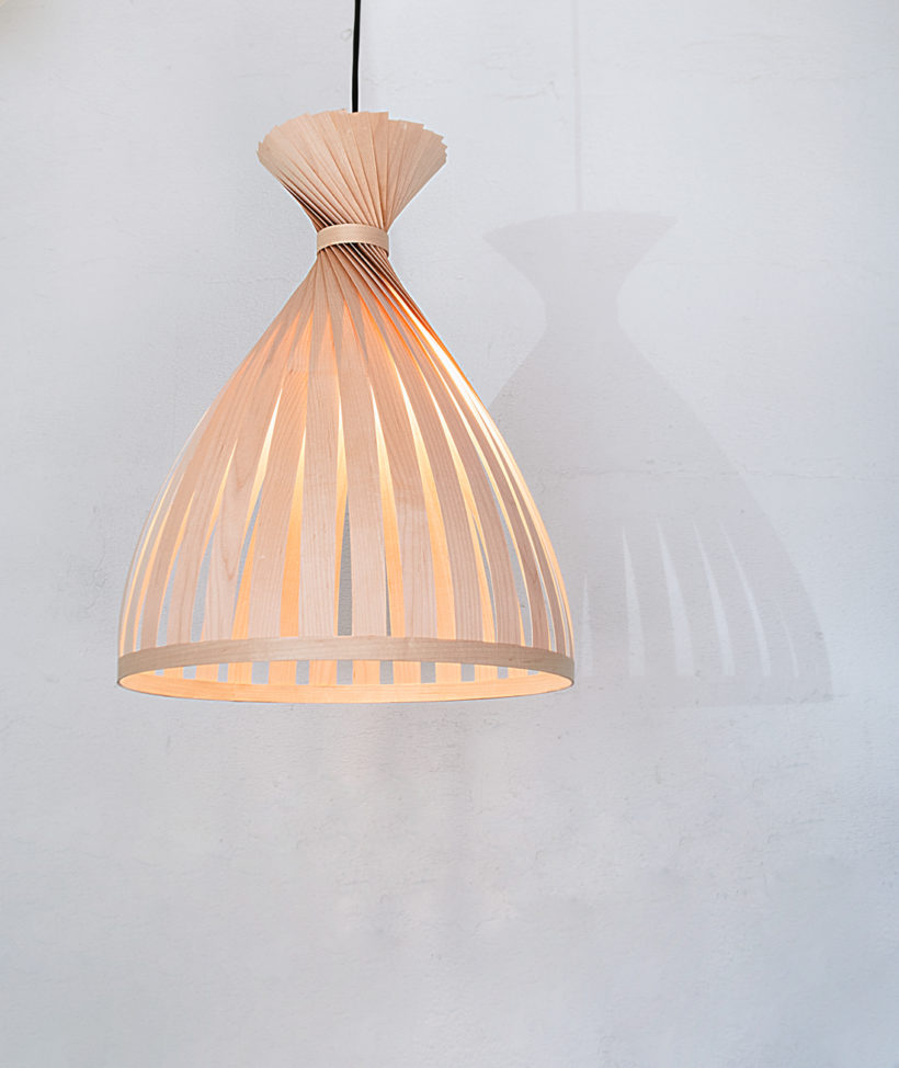 Χειροποίητο Ξύλινο Φωτιστικό Οροφής - 'X Teepee Maple'