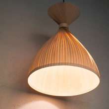 Handmade Wooden Ceiling Light - 'Teepee Maple'