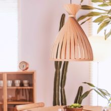 Handmade Wooden Ceiling Light - 'X Teepee Maple'