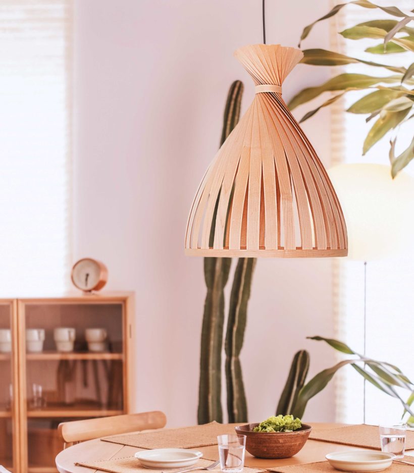 Χειροποίητο Ξύλινο Φωτιστικό Οροφής - 'X Teepee Maple'