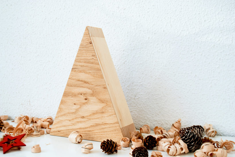 "Tree Small' - Handmade Wooden Christmas Table Lamp