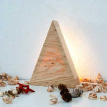 "Tree Small' - Handmade Wooden Christmas Table Lamp