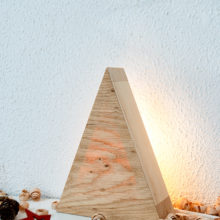 "Tree Small' - Handmade Wooden Christmas Table Lamp
