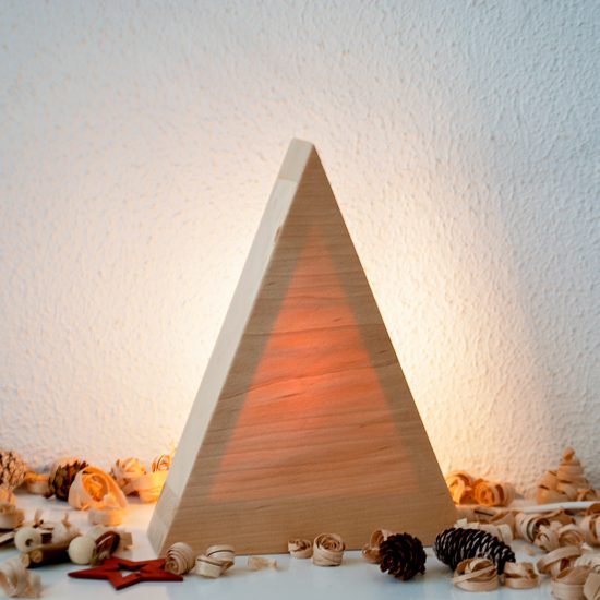 "Tree Small' - Handmade Wooden Christmas Table Lamp