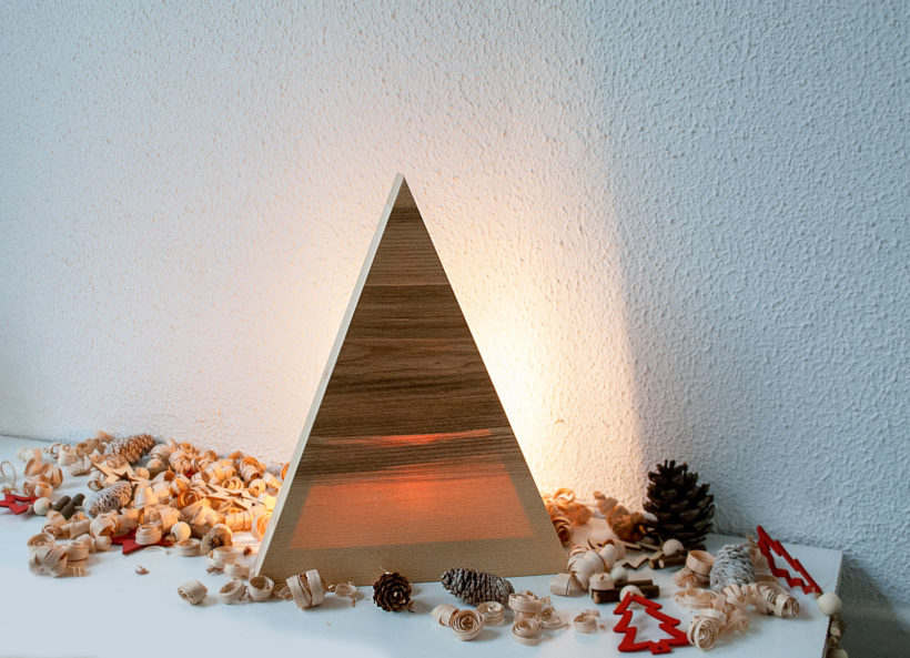 "Tree Big" - Handmade Wooden Christmas Table Lamp