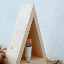 "Tree Small' - Handmade Wooden Christmas Table Lamp