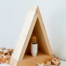 "Tree Small' - Handmade Wooden Christmas Table Lamp