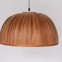 Bell II Walnut- Handmade Wooden Ceiling Light