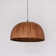 Bell II Walnut- Handmade Wooden Ceiling Light