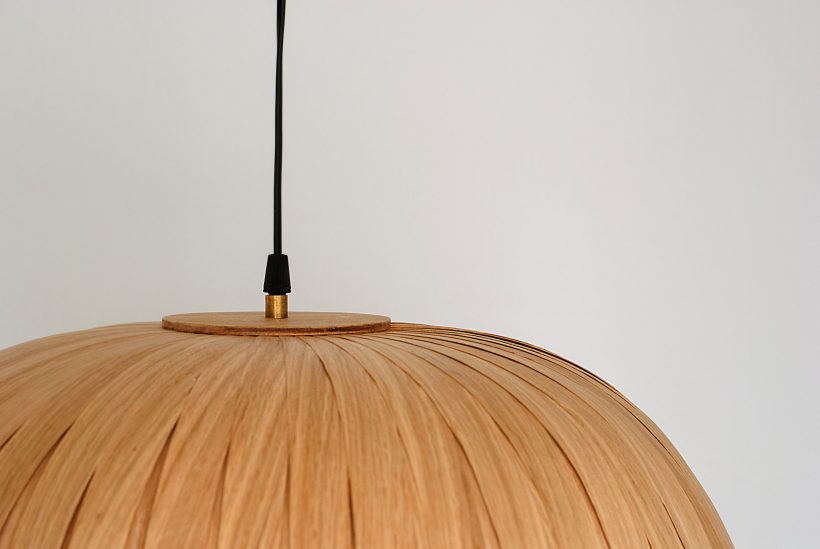 Bell II Oak - Handmade Wooden Ceiling Light