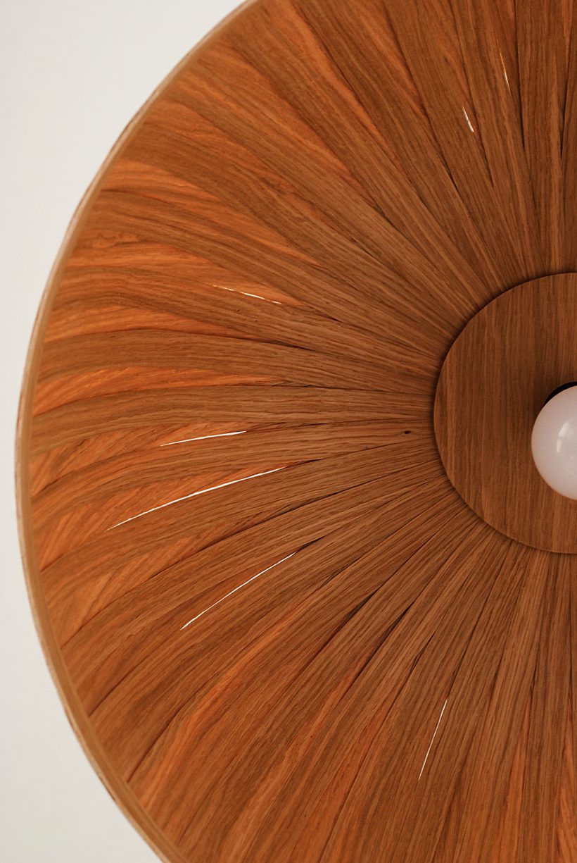 Bell II Oak - Handmade Wooden Ceiling Light