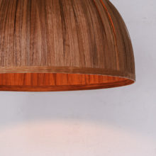 Bell II Walnut- Handmade Wooden Ceiling Light