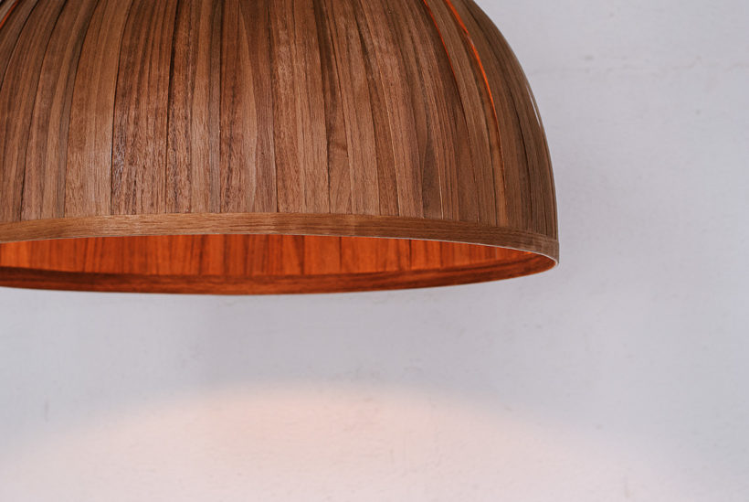 Bell II Walnut- Handmade Wooden Ceiling Light