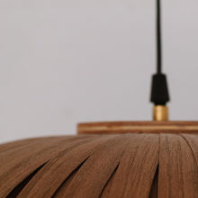 Bell II Walnut- Handmade Wooden Ceiling Light