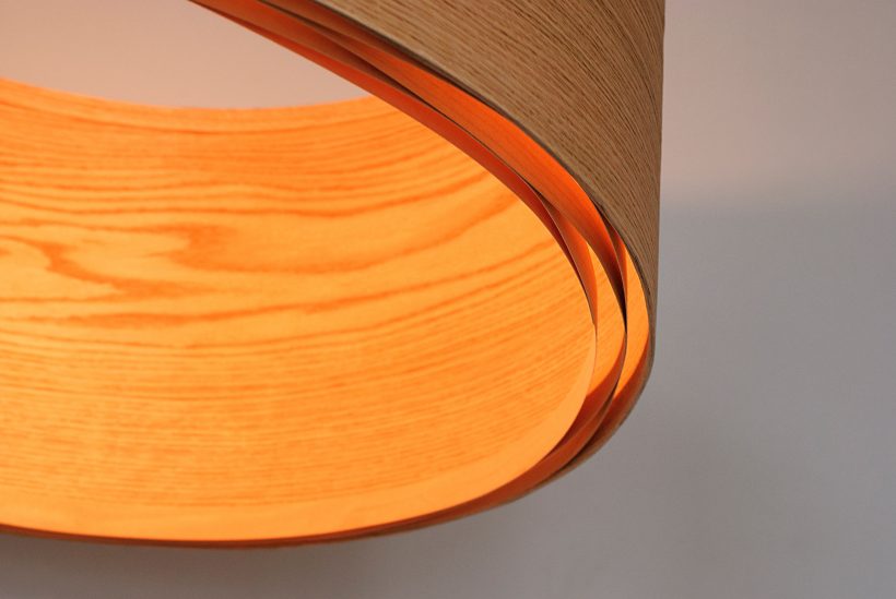 Spiral Oak - Handmade Wooden Ceiling Light