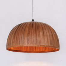 Bell II Walnut- Handmade Wooden Ceiling Light