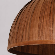Bell II Walnut- Handmade Wooden Ceiling Light