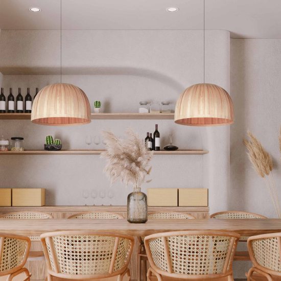 Bell Maple - Handmade Wooden Ceiling Light