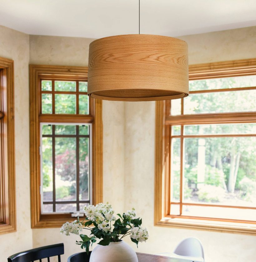 Spiral Oak - Χειροποίητο Ξύλινο Φωτιστικό Οροφής