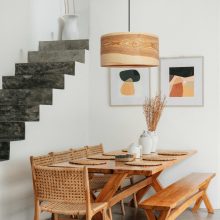 Spiral Olive - Handmade Wooden Ceiling Light
