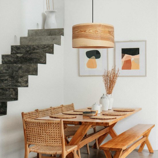 Spiral Olive - Handmade Wooden Ceiling Light