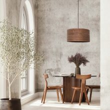 Spiral Walnut - Handmade Wooden Ceiling Light