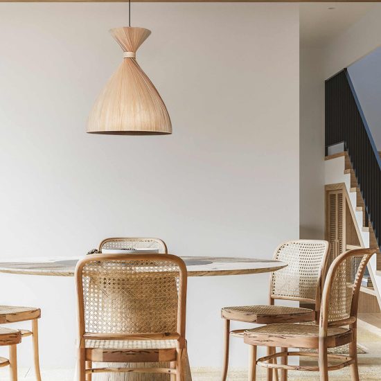 Handmade Wooden Ceiling Light - 'Teepee Maple'