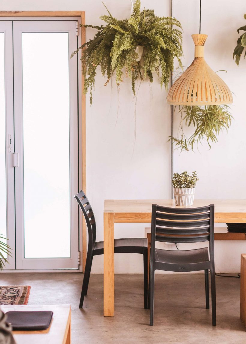 Handmade Wooden Ceiling Light - 'Tropical I'