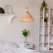 Handmade Wooden Ceiling Light - 'Tropical I'