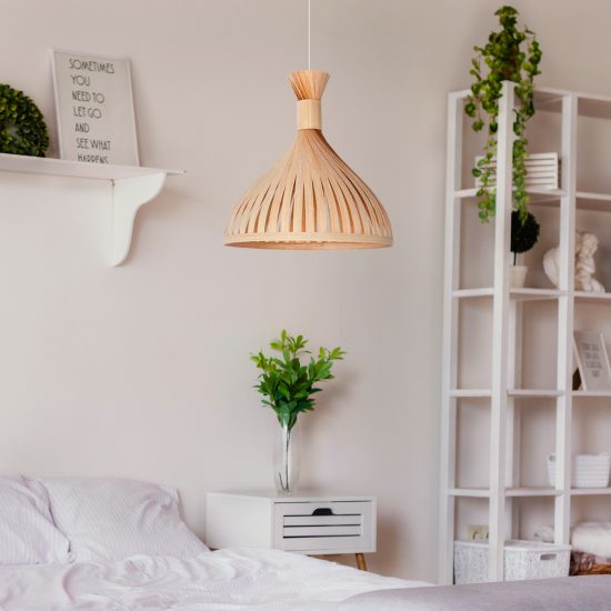 Handmade Wooden Ceiling Light - 'Tropical I'