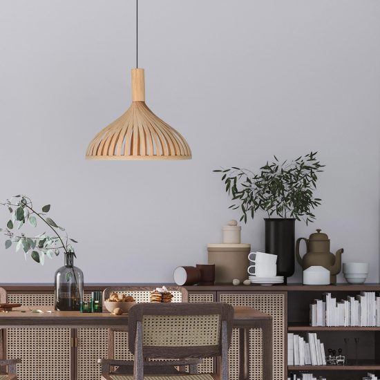 Handmade Wooden Ceiling Light - 'Tropical II'