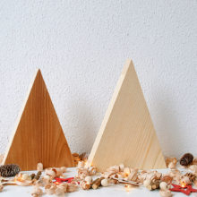 Handmade Wood Christmas Trees Decoration, Elm & Ash Handmade Wood Christmas Trees Decoration, Elm & Ash