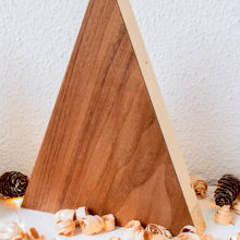 Handmade Wood Christmas Trees Decoration, Elm & Walnut Handmade Wood Christmas Trees Decoration, Elm & Walnut