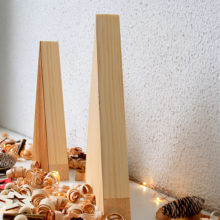 Handmade Wood Christmas Trees Decoration, Elm & Ash Handmade Wood Christmas Trees Decoration, Elm & Ash