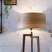 Handmade Wooden Floor Lamp 'Tripod II Olivie Paint Base' Handmade Wooden Floor Lamp 'Tripod II Olivie Paint Base'