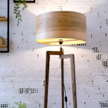 Handmade Wooden Floor Lamp 'Tripod II Olivie Paint Base' Handmade Wooden Floor Lamp 'Tripod II Olivie Paint Base'