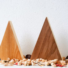 Handmade Wood Christmas Trees Decoration, Elm & Walnut Handmade Wood Christmas Trees Decoration, Elm & Walnut